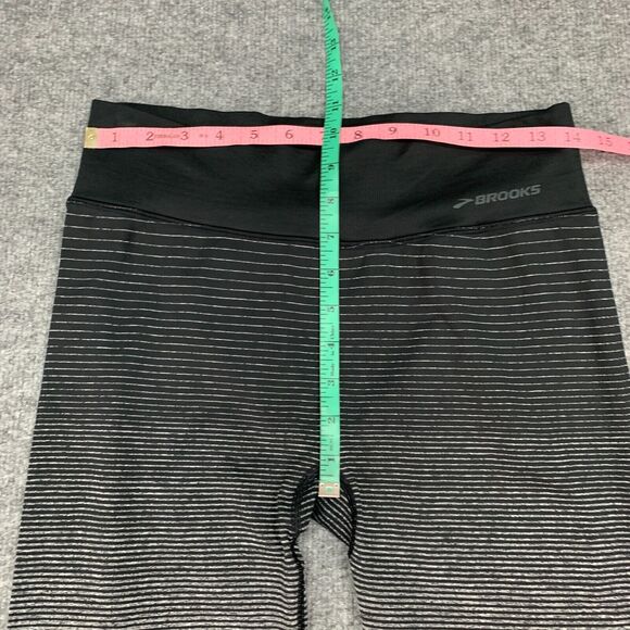 Brooks Streak Shadow Runners Tight Womens M Ombre Striped Compression Leggings - Picture 5 of 10